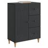 Sideboard Black 66 x 34.5 x 90 cm Particleboard