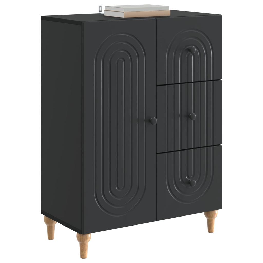 Sideboard Black 66 x 34.5 x 90 cm Particleboard