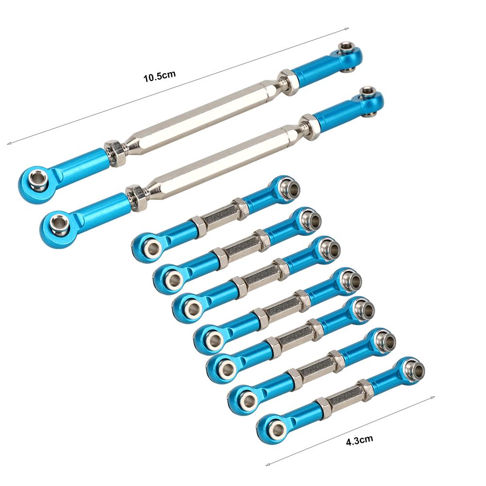 9 pcs Aluminum Alloy Tie Rod Set for WL Toys 1 10 K949 RC Car Toy Accessoriesblue K949 015B