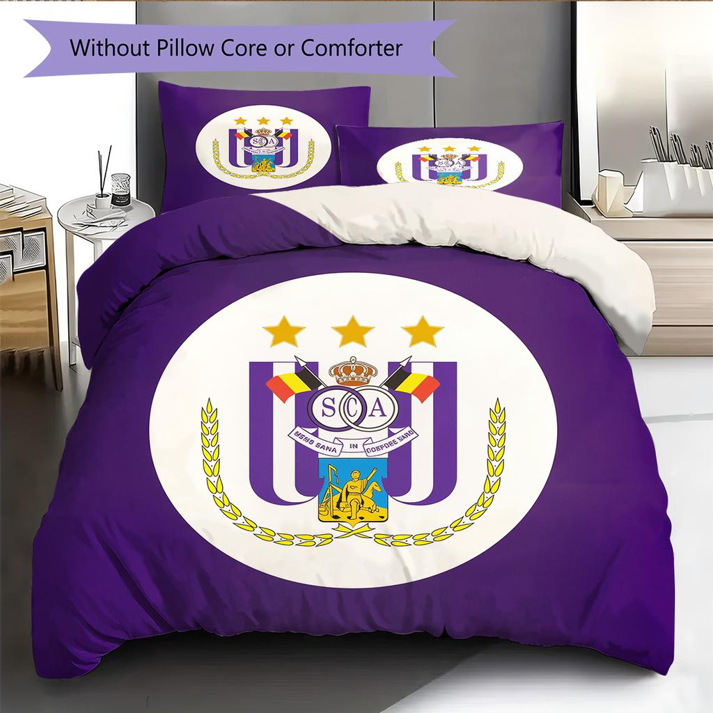 RSC Anderlecht  Pattern Bedding Quilt Set  Home Decoration  Gift (1 * duvet cover + 2 * pillowcase  without core)