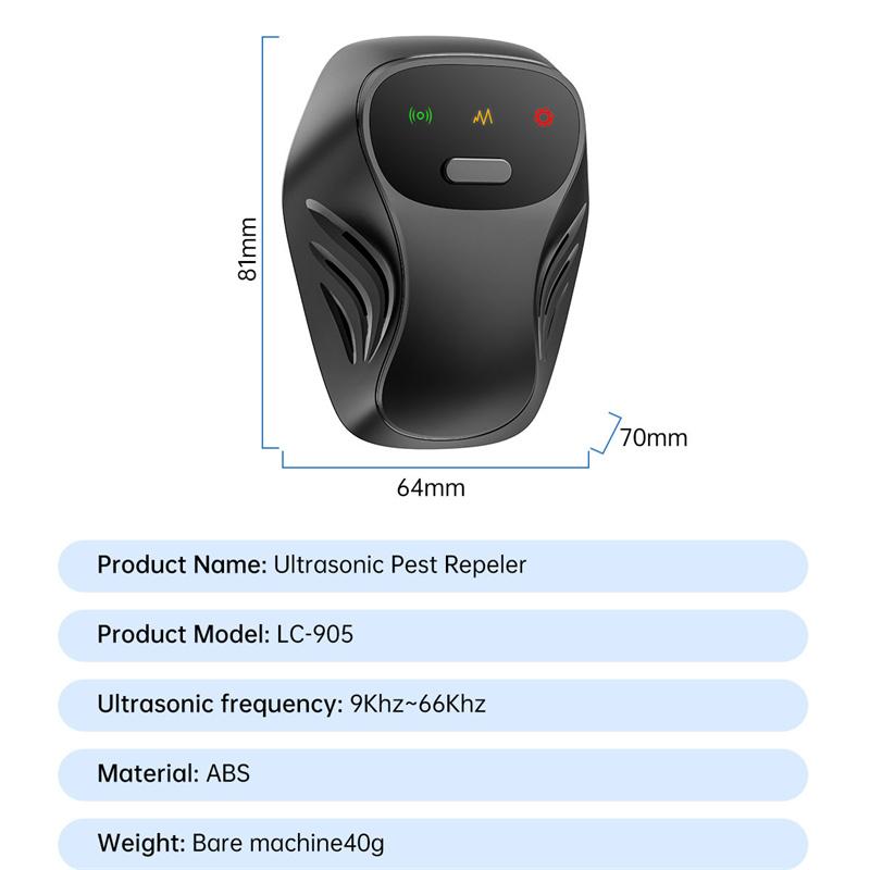 Repellente per zanzare ultrasonico a frequenza variabile a 3 velocità Repellente per insetti multifunzione Repellente per roditori Repellente per scarafaggi