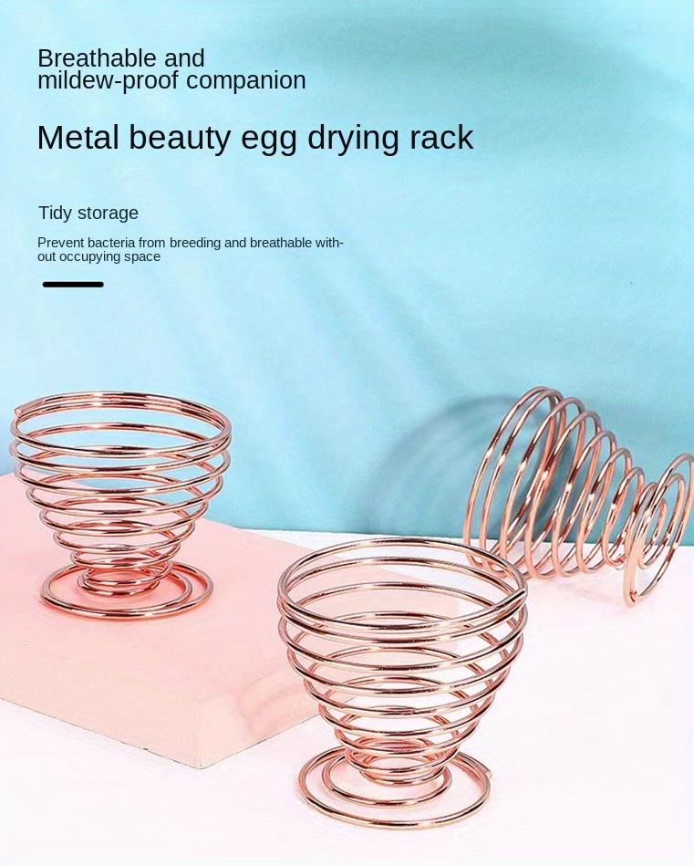 Elegant Stainless Steel Beauty Sponge Stand - Hygienic, Space-Saving Makeup Egg Holder & Dryer