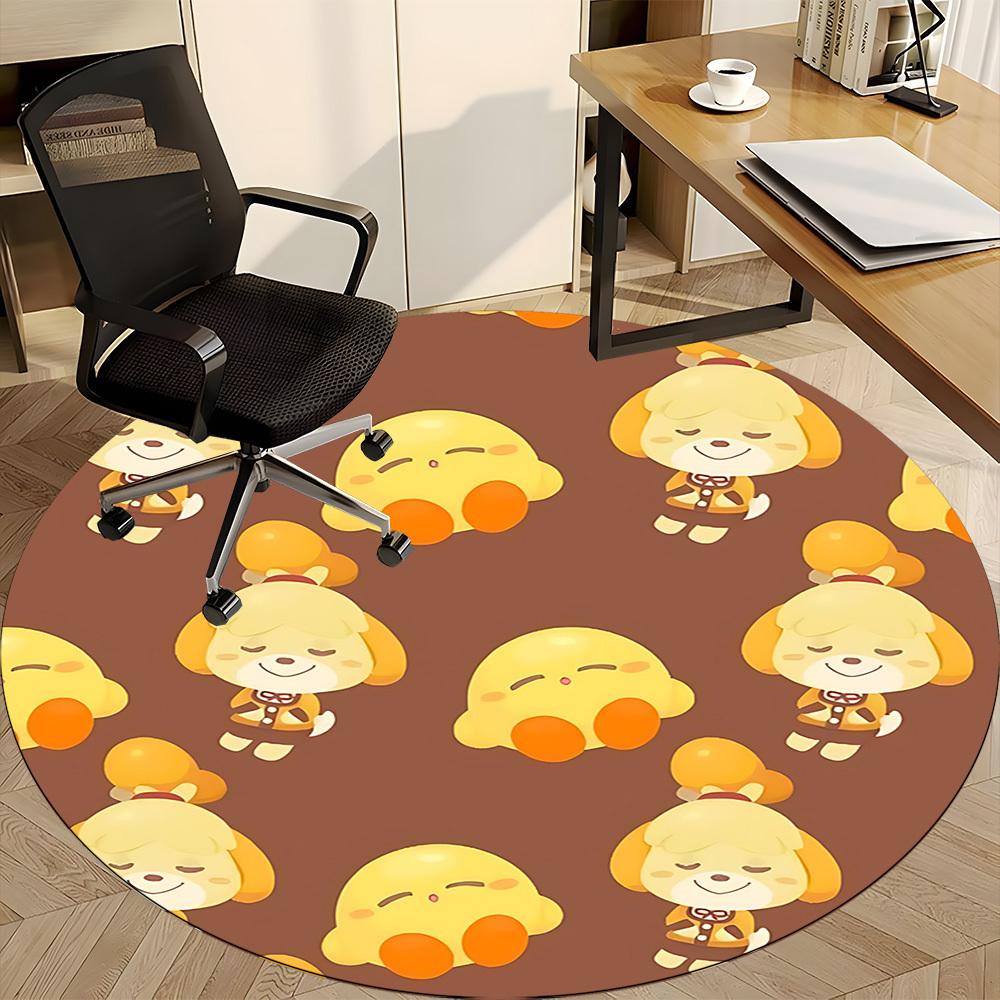 1pc Animal Crossing Office Round Area Rug, Under Office Chairs Bedroom Living Room Home Decor a1016250