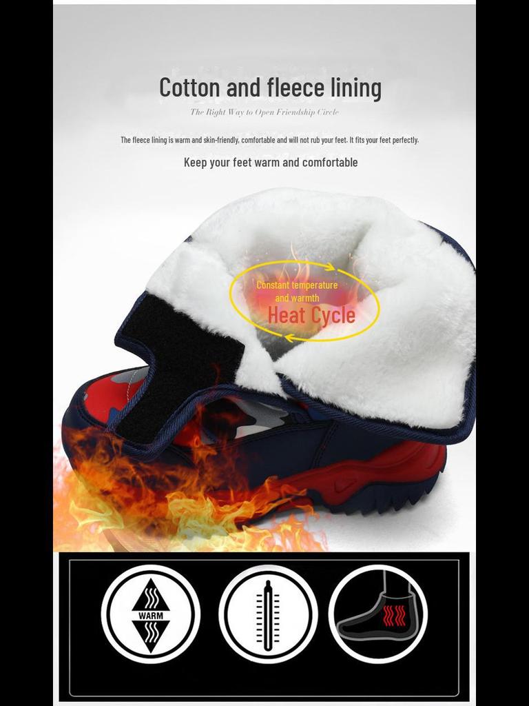 2024 Zimowe Aksamitne-Ciepłe Wysokie Maskujące Śniegowce dla Średnich i Dużych Dzieci