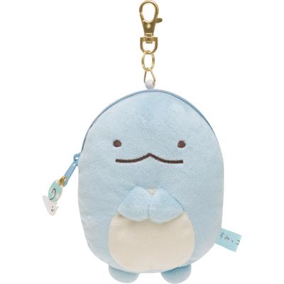 Sumikko Gurashi Plush Pass Case with X X San-X Reel, Lizard, PB69305, Size H14.5 W11.5 D4.5cm