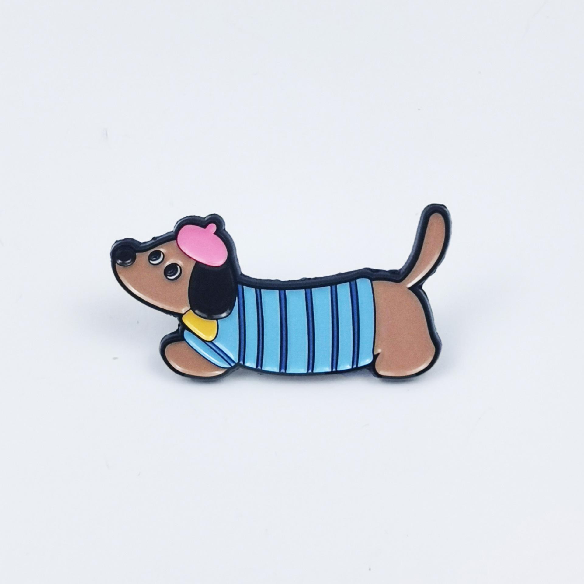 Cartoon Puppy & Cat Brooch: Cute Pet Outfit Backpack Pin Badge Accessory xz4235-5