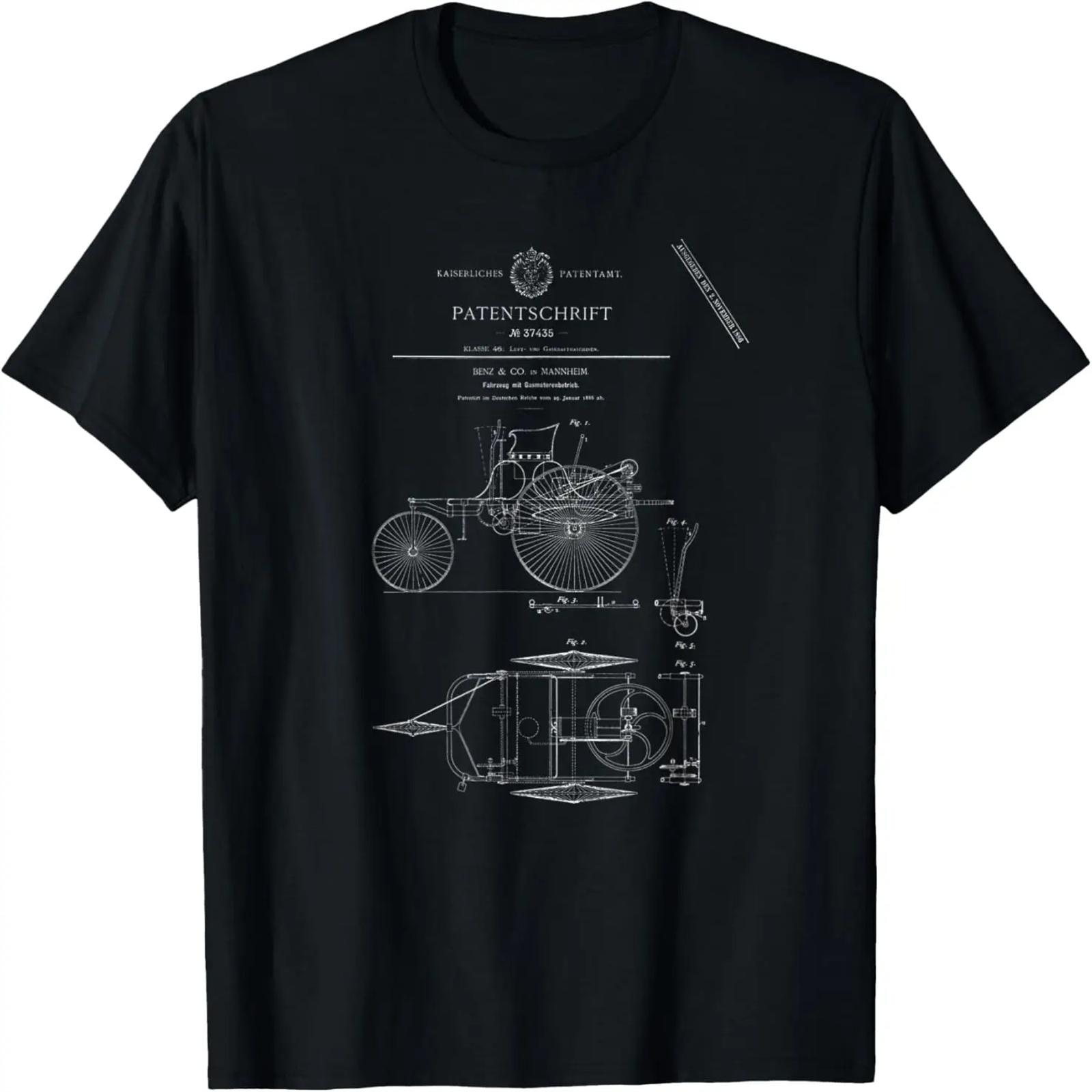 

German Car Patent First Car Automobile Invention T-Shirt XXXXXL чёрный