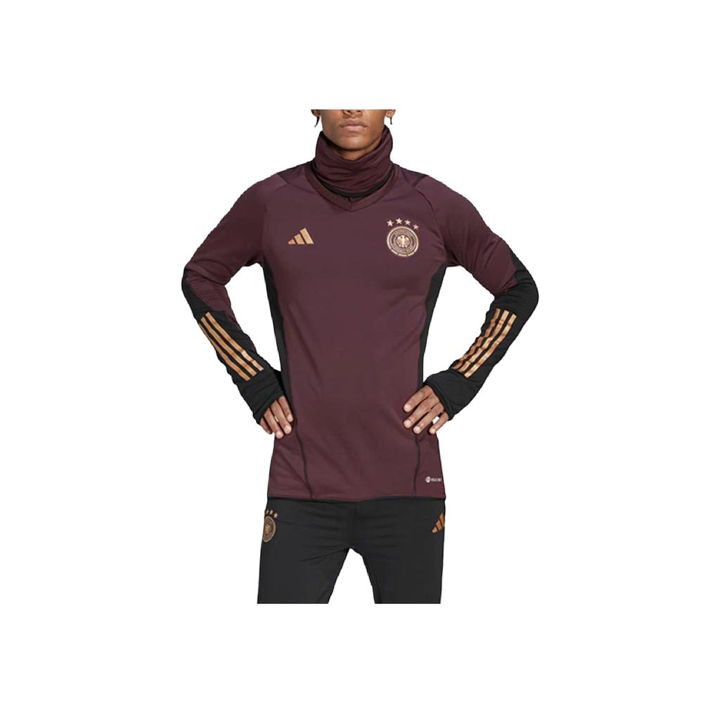 Adidas Logo Print High Neck Long Sleeve Sweatshirt Men Sweatshirt Dark-Chestnut HC1290