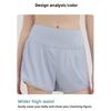 Nude-feel quick-dry sports shorts for women, loose-fitting, anti-exposure, high-waisted, for running, fitness, training, and casual wear in summer