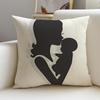 PMothers Days Cushion Cover Natural Linen Pillowcase Set AllinOne Decor for Sofa Bedroom  Chair