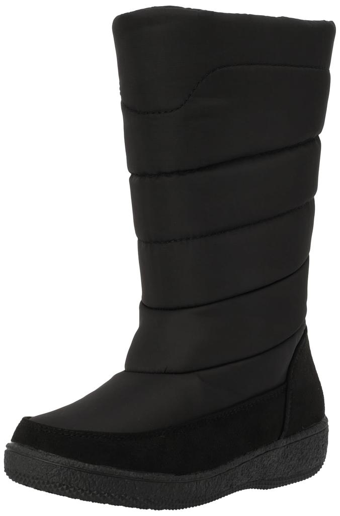 Northdate KH32910 Waterproof Nylon Snow Boots with Inner Dark Gray Suede Boa,