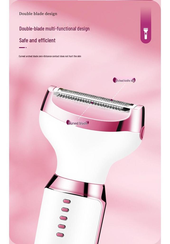 Five-in-One Women's Electric Shaver & Hair Trimmer with Digital Display