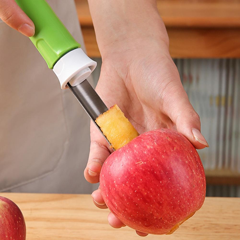 Fruit Corer Tool Pineapple Corer 2-in-1 Fruit Corer Peeler Tool Stainless Steel Vegetable with Serrated Blades for Home