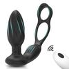 Remote Control Vibrator Butt Plug Anal Plug for Men Anal Stimulate Male Prostate Massager with Dual Penis Ring Sex Toy for Men