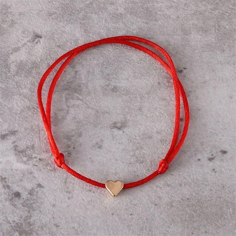 Set of 8 Delicate and Fashionable Heart Bracelets Delicate Heart Rope Stylish Hand Jewelry for Fashion Individuals