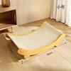 Natural Sisal Cat Scratcher Sofa Protector With Integrated Bed Vertical Design Durable Non-Shedding Large Cats