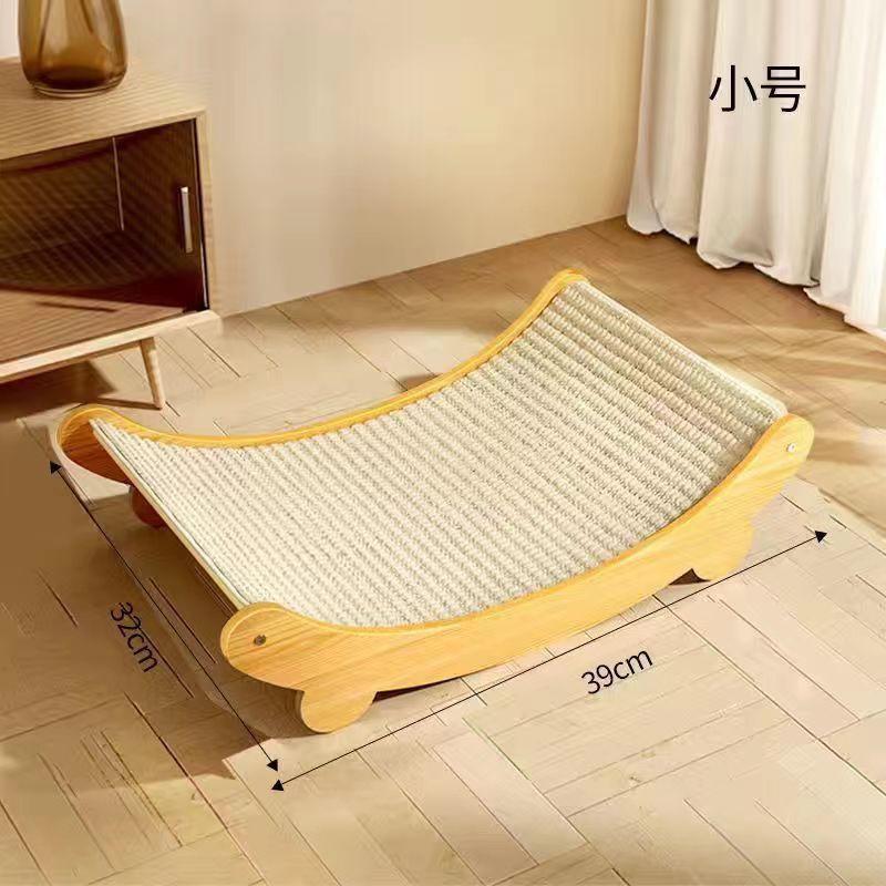 Natural Sisal Cat Scratcher Sofa Protector With Integrated Bed Vertical Design Durable Non-Shedding Large Cats
