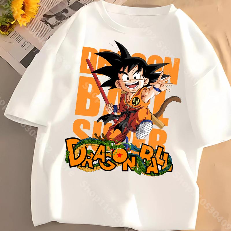 Dragon Ball Children Short Sleeve TShirt Boys Summer Casual Breathable Tees Anime Print Cotton Crew Neck Tops Cartoon Pullover