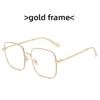 Fashion Square Glasses Frame With Blue Light Blocking For Stylish Office Wear