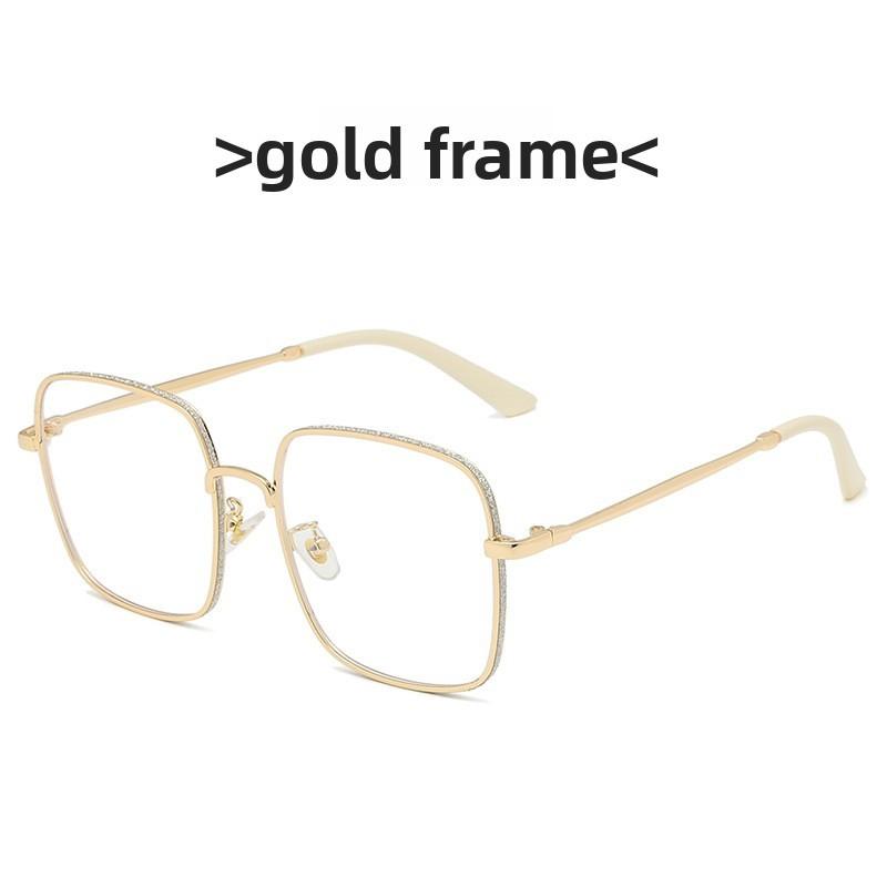 Fashion Square Glasses Frame With Blue Light Blocking For Stylish Office Wear