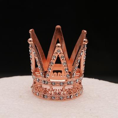 Cake Decoration Retro Children's Mini Birthday Crown Ornaments Princess Gold Silver Rhinestone Crown