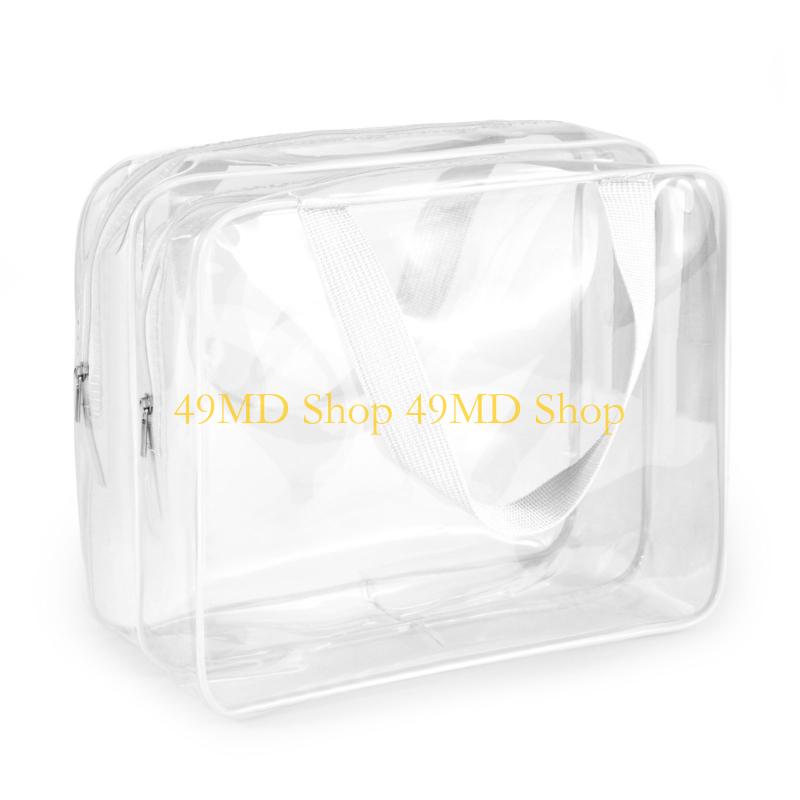 49MD Clear Travel Toiletry Makeup Bag Multifunction Cosmetic Storage double layer