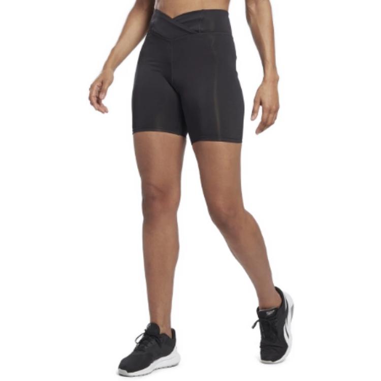 Reebok Knit Training Slim Fit Mid Rise Fitness Shorts Women shorts Black HT4921