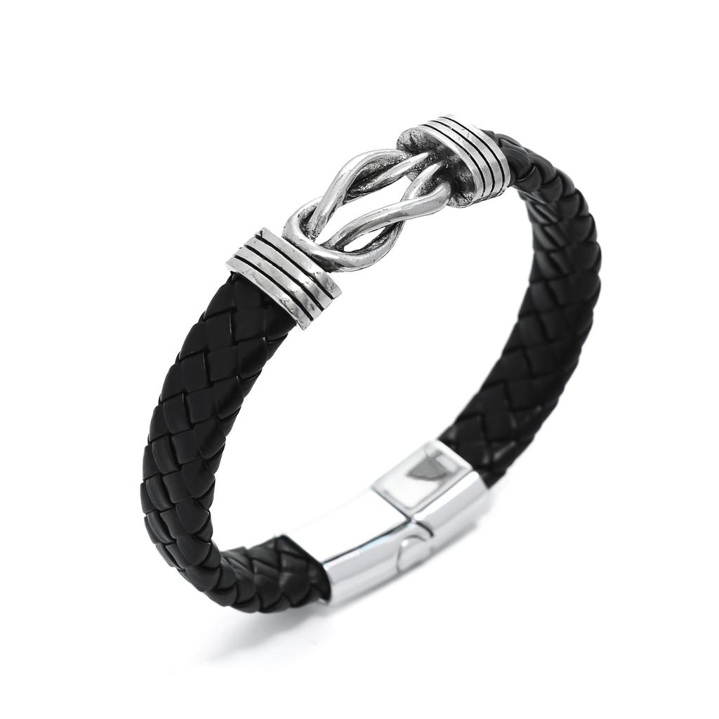 Commuter bracelet men's bracelet leather bracelet alloy magnetic twist punk bracelet