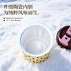 Large Capacity Insulated Travel Mug With Straw Lid Ceramic Inner Liner Women Portable Coffee Cup 480ml