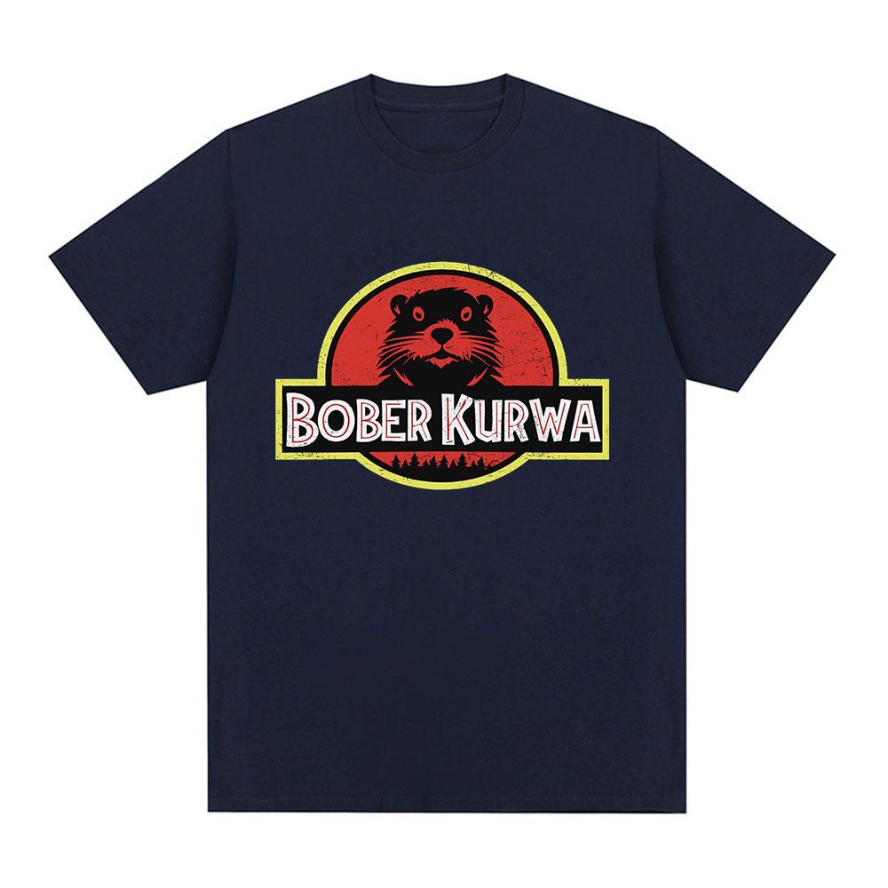 Bober Kurwa Bobr Funny Meme Graphic T-shirt Men's Women Fashion Hip Hop Short Sleeve Loose T-shirts 100% Cotton Cozy T Shirts