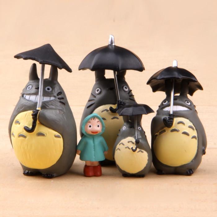 Totoro Neighbor My With Umbrella Pvc Action Figures Model Toy Decoration Gifts