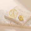 Teamer Peace Symbol Brooch For Men Women Stainless Steel Suit Badge Lapel Pin Pacifism Against War Accessories Gift