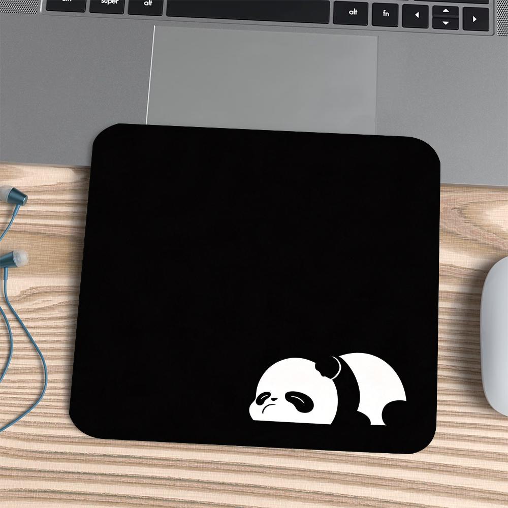 Sleeping Panda Gaming Mouse Pad Non-Slip Rubber Base Animal Desk Mat Square Mousepad For PC Laptop E-Sports Gaming Desktop