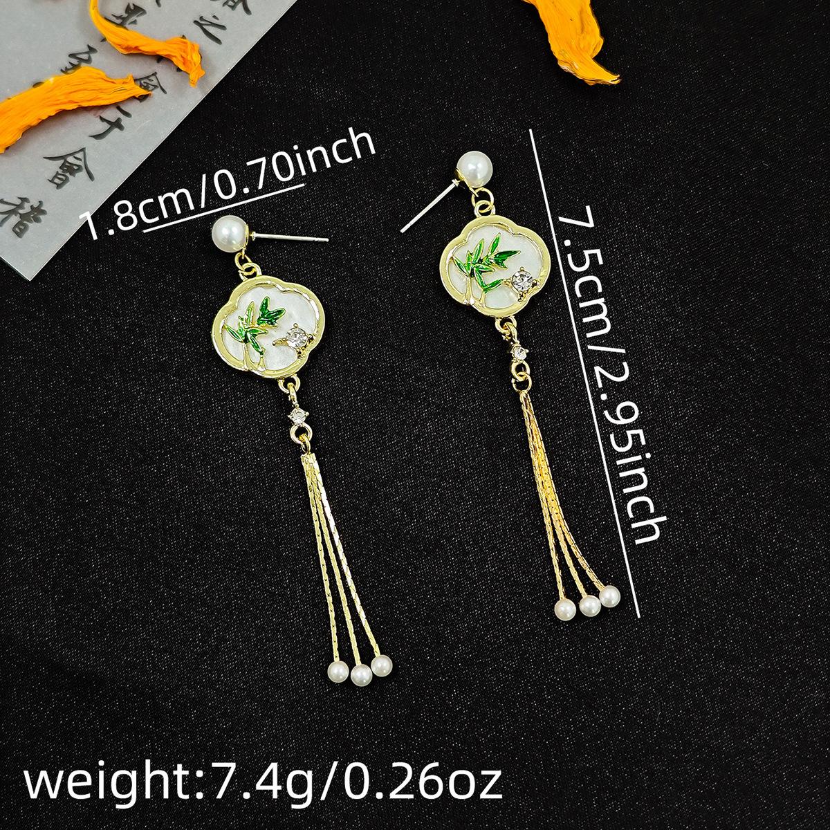 

Нові довгі сережки з китицями в китайському стилі в старовинному стилі, сережки з бантом 6