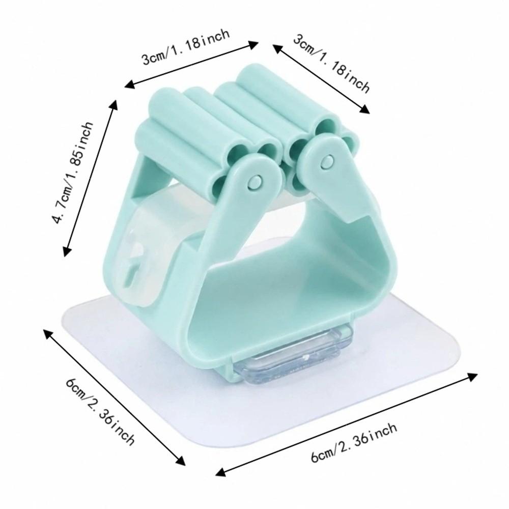 6 Pack Self Adhesive Mop Storage Rack No Drilling Utility Rack Easy Install Broom Holder  Garage