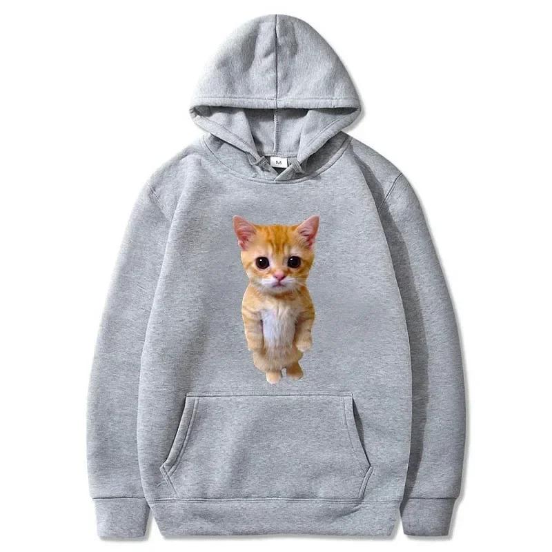 2025 autumn Harajuku men's and women's hoodies casual fashion tops fun cat prints daily casual sports warm hoodies holiday gifts