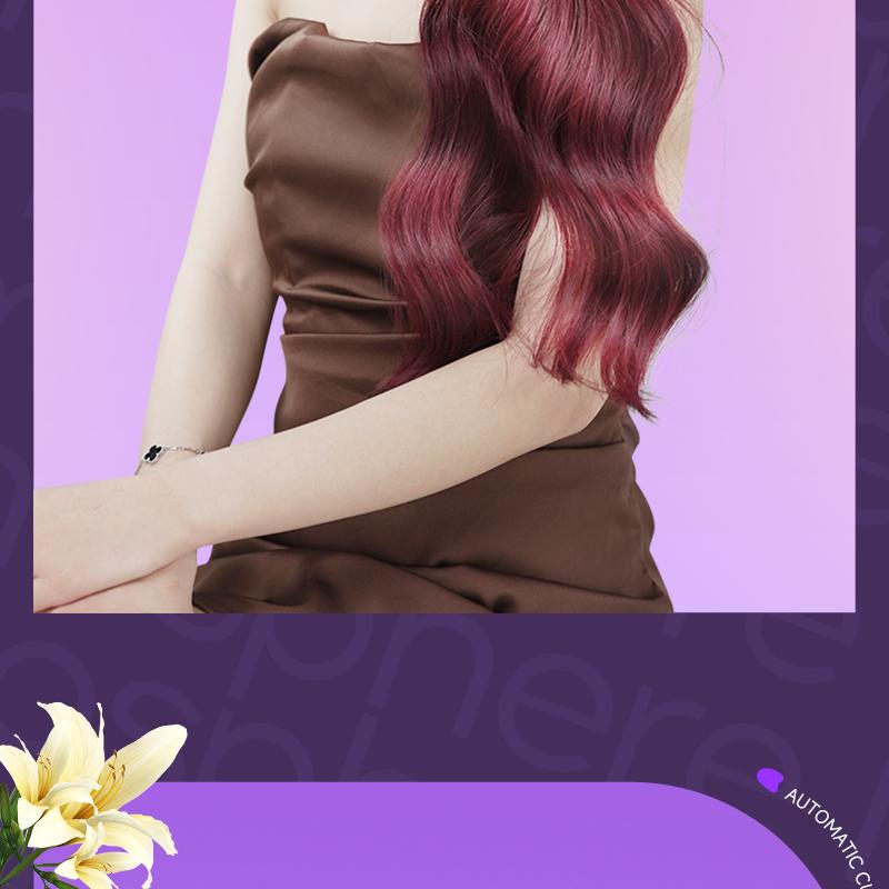 32MM Automatic Curling Iron Voluminous Curls Hair Styler 3 Temperature Settings Fast Heating Low Power Safe Salon Tool