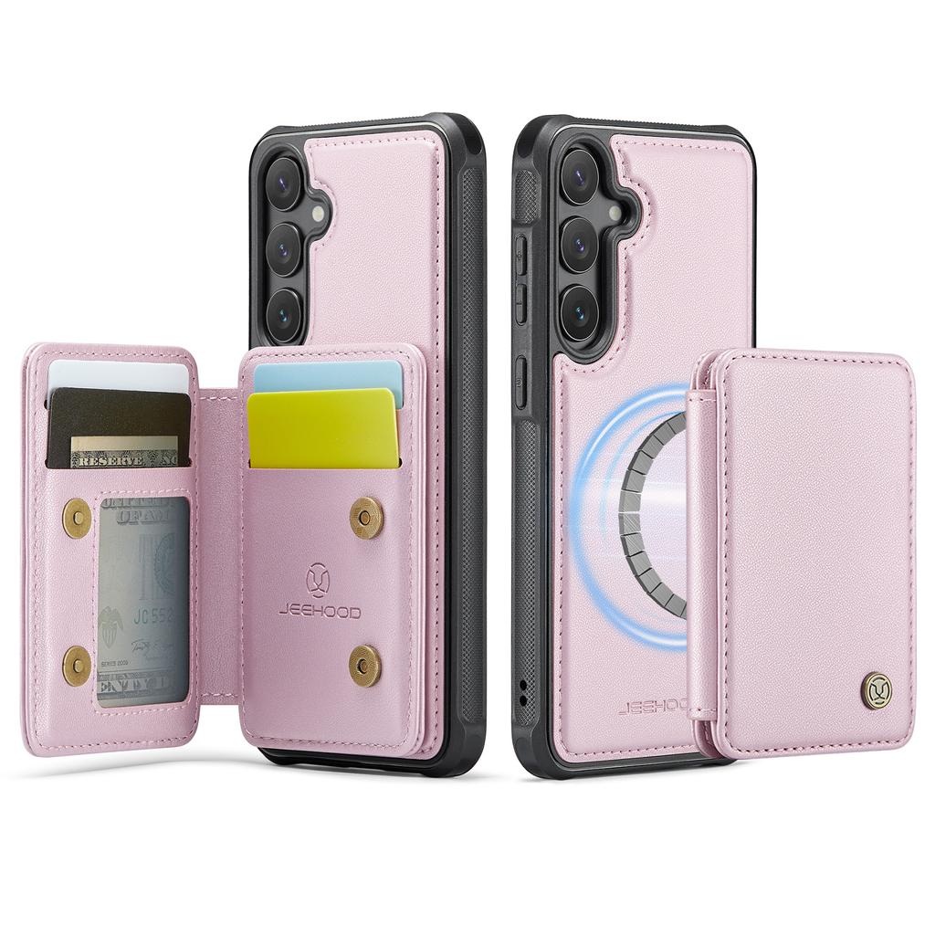 JEEHOOD-J05 for Samsung Galaxy S26 Ultra S25 S24 Plus FE Removable 2-in-1 Separable Flip Wallet Premium PU Leather Case Card Holder Phone Back Cover