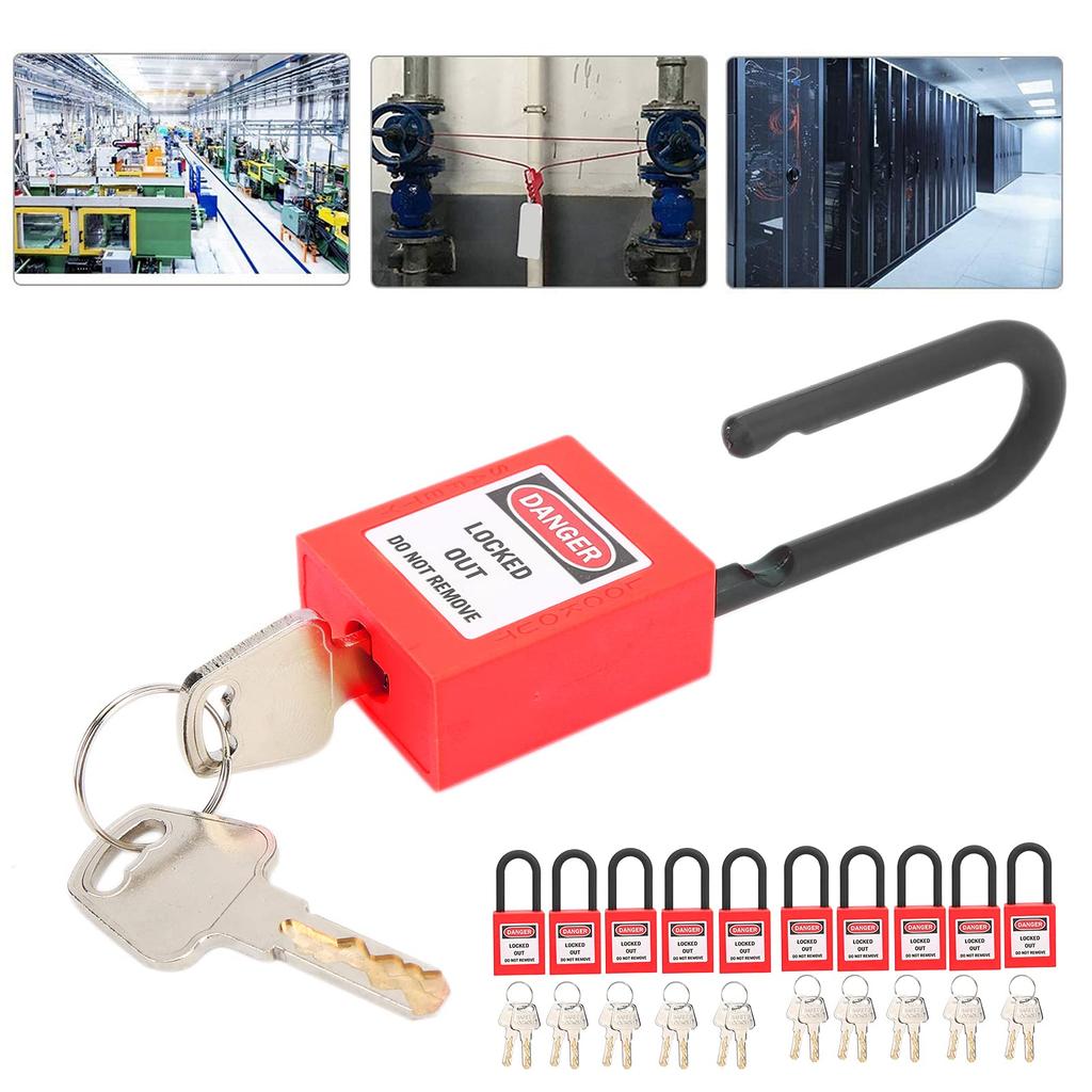 Lockout Tagout Sicherheit Isolierter Lockout Lockout Vorhängeschloss für Mechanische Ausrüstung Zerodis. Schloss, Vorhängeschloss, Schloss, (rot)