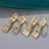Southeast Asia Hot-Selling Colorful Diamond-Inlaid Lock Earrings for Women - Light Luxury Fashion Cross-Border Jewelry