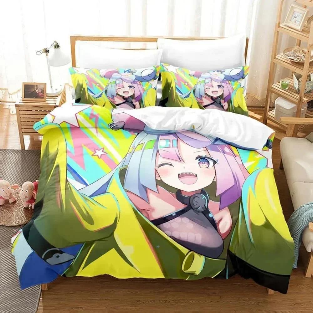 Anime Kawaii Girs Iono Bedding Set Printed Bed Set With Pillowcase Duvet Cover Soft Queen King Size Bedclothes Home Adult Kid