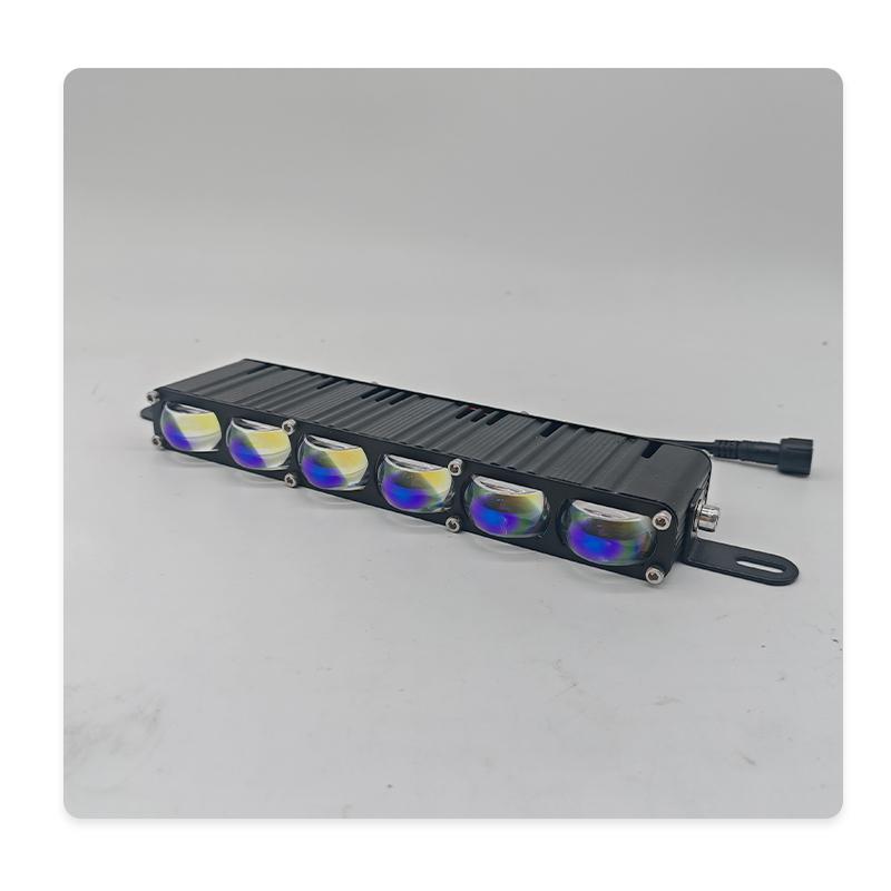 6 LED Grill Lights Projector Fog Light Hi-Lo Beam White Yellow Front Grill Trim Lamps for Car Truck Offroad UTV ATV Motorcycle