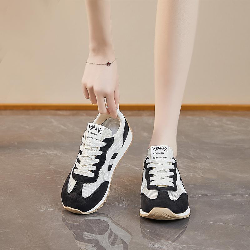 Fashion 2025 Summer Women's Korean Style Chunky Platform Sneakers Casual Running Sports Shoes Breathable Street Fashion