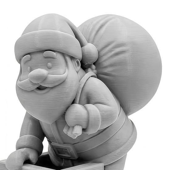 Festive Gift Bag Santa Decor for Window 3D Printed Climbing Figurine, Christmas Cute Claus Ornament Atmosphere Tabletop with Holiday Home Office
