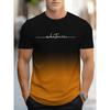 Simple Printed Men's Clothing Fashion Oversized Men's T-Shirt Summer Outdoor Breathable Men Top New Round Neck Men Short Sleeve