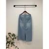 C S In The Room  Free  Hute StrIng baCk Slit Denim Long Skirt 2Color
