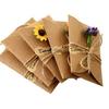 Handmade Kraft Paper Dried Flower Greeting Card - Holiday Wishes for Customers