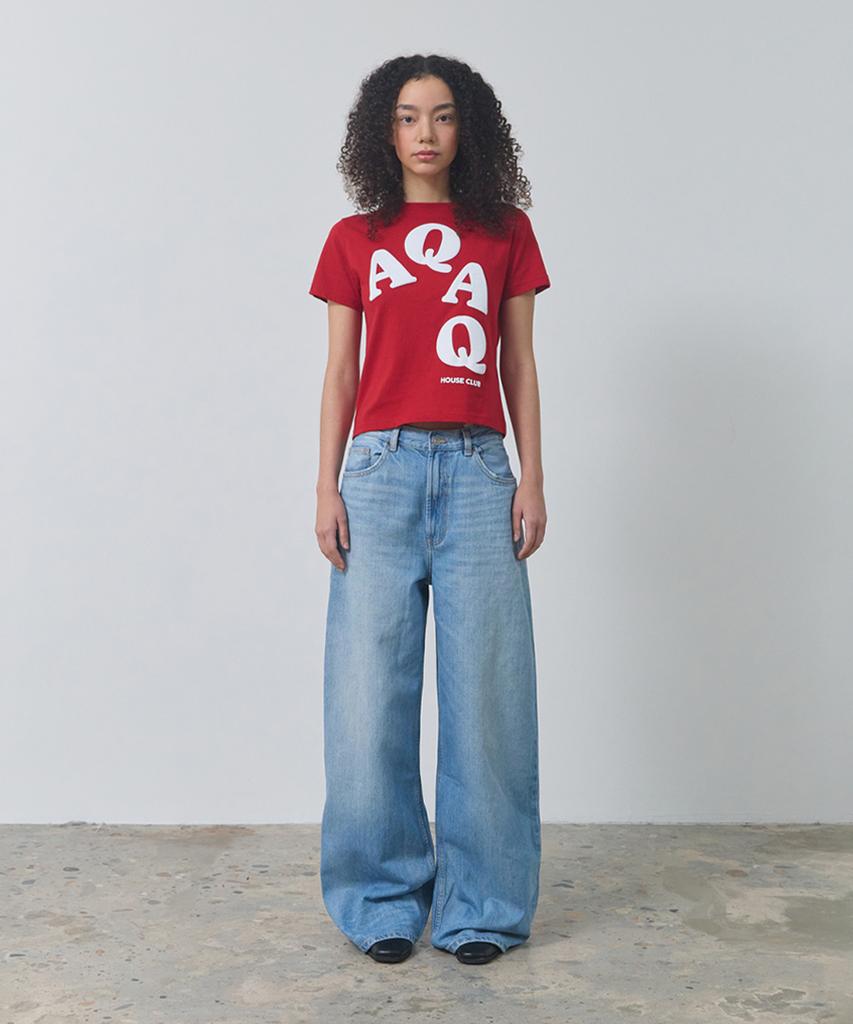 Eikyueikyuhauseukeulleob Puzzle Big Logo T-Shirt [Red]