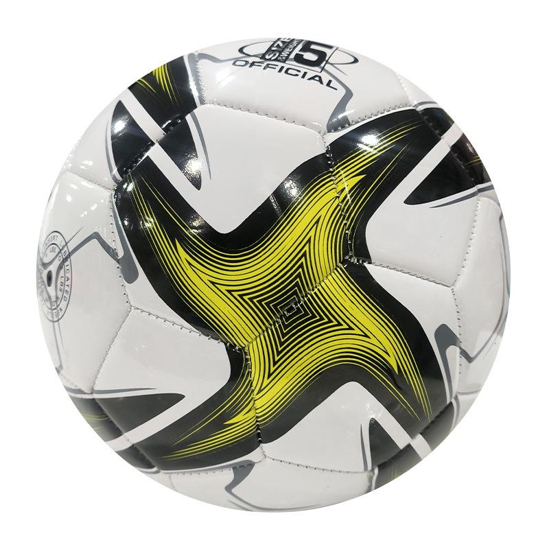 Size 5 PVC/PU Machine-Sewn Football for Adults and Students - Ideal for Competition and Training