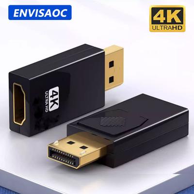 4K DP DisplayPort To HDMI-compatible Adapter Converter Display Port DP To HDMI-compatible HDTV Adapter Video Audio PC Laptop